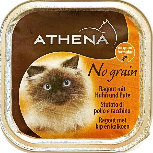 Athena paštetas katėms su vištiena ir kalakutiena, be grūdų 100 g