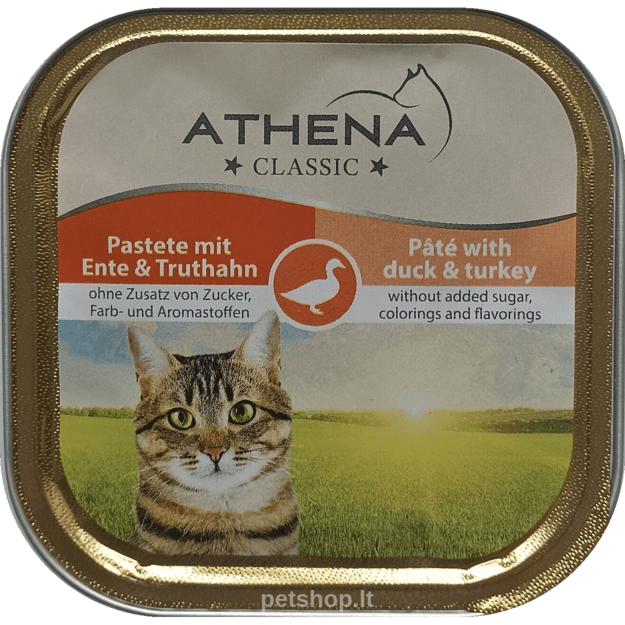 Athena paštetas katėms su antiena ir kalakutiena, 100 g