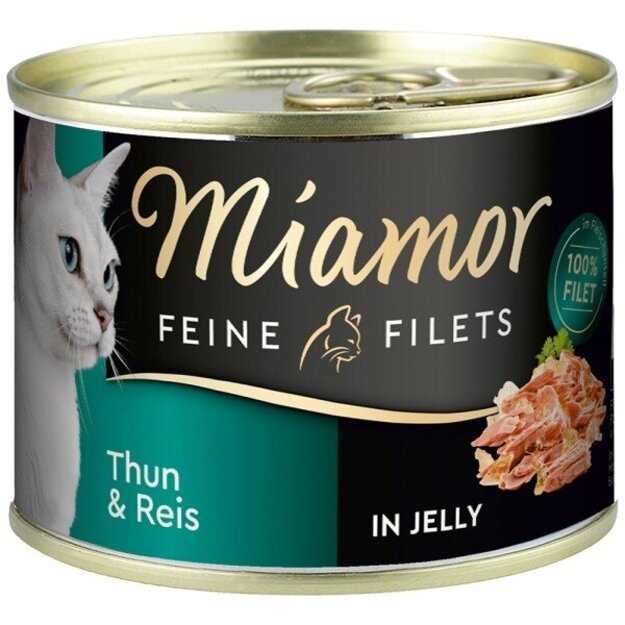 Miamor Super Premium konservai katėms su tunu ir ryžiais, 185 g