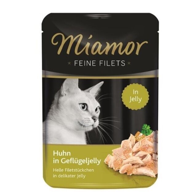 Miamor Feine Filets konservai katėms, vištiena paukštienos drebučiuose, 100 g