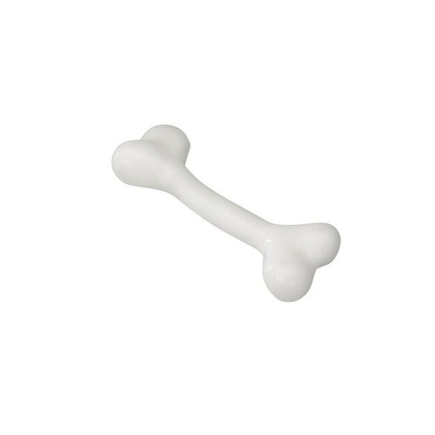Žaislas šuniui - Ebi guminis kaulas baltos spalvos, kvepiantis vanile