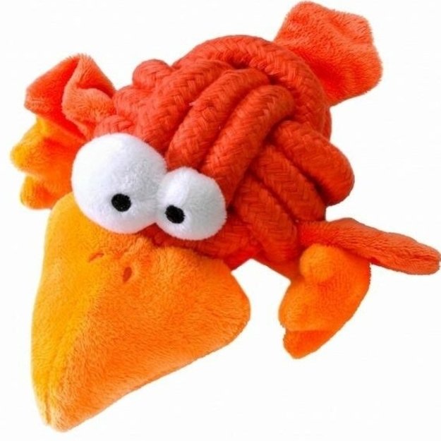 Žaislas šuniui - Coockoo Bobble - linksmas oranžinis paukštis, 8.5 cm
