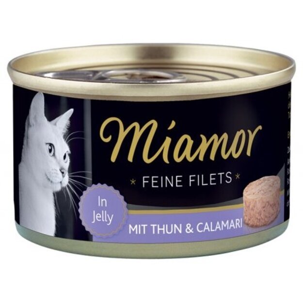 24 vnt. Miamor Super Premium konservai katėms su tunu ir kalmarais, 100 g