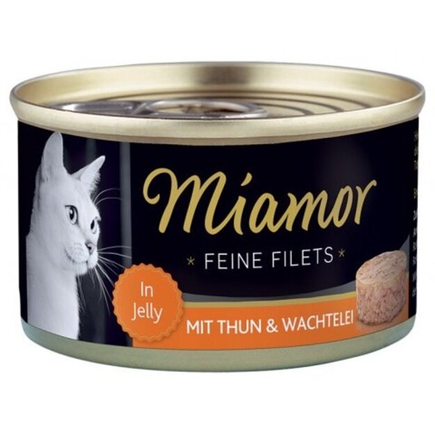 24 vnt. Miamor Super Premium konservai katėms su tunu ir putpelių kiaušiniais, 100 g