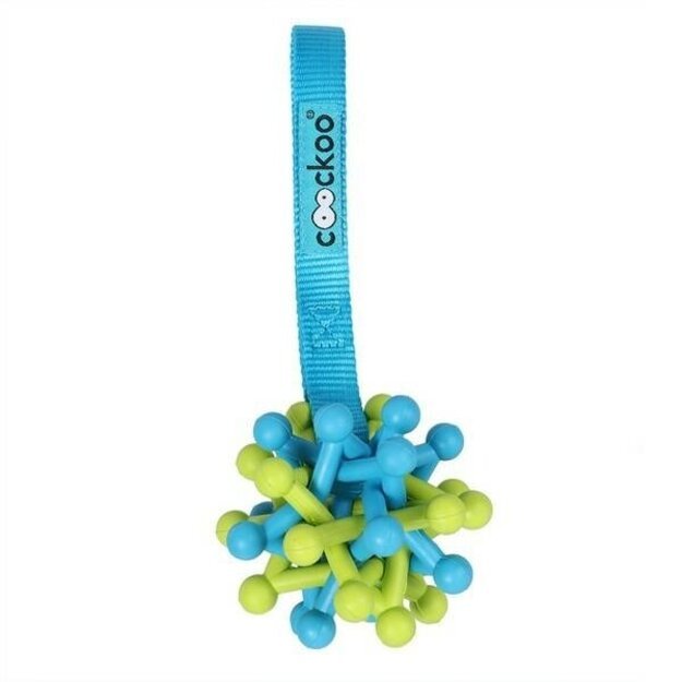 Žaislas šuniui - Coockoo Zane - Spalvingas kamuoliukas su rankena, 19*7,5 cm