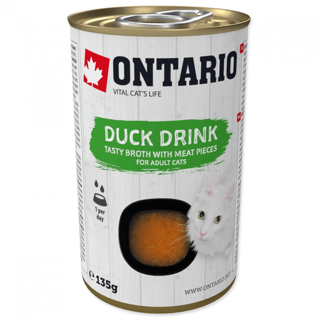 Gėrimas katėms su antiena - Ontario Drink Adult Duck, 135 g
