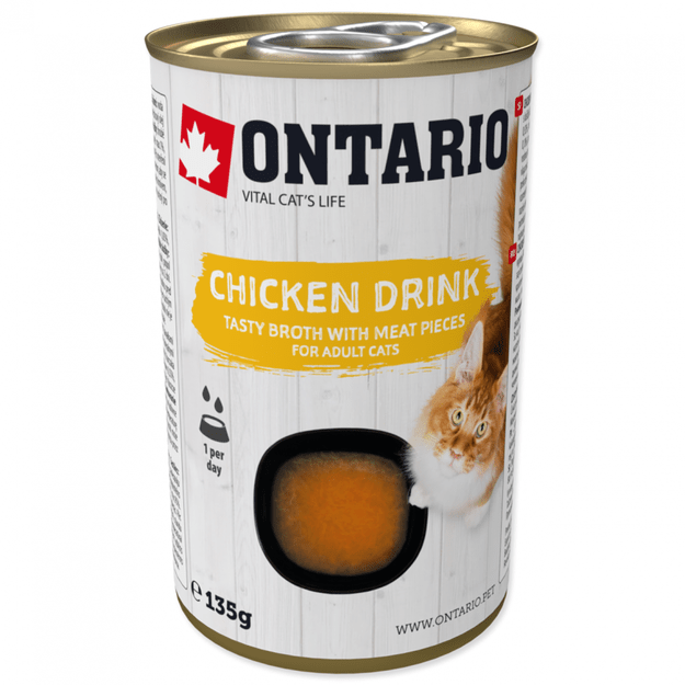 Gėrimas katėms su vištiena - Ontario Drink Adult Chicken, 135 g