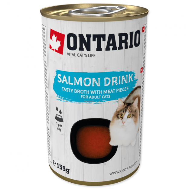 Gėrimas katėms su lašiša - Ontario Drink Adult Salmon, 135 g
