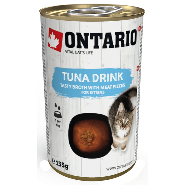 Gėrimas kačiukams su tunu - Ontario Drink Kitten Tuna, 135 g