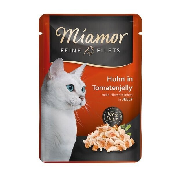 Miamor Feine Filets konservai katėms, vištiena pomidorų drebučiuose, 100 g