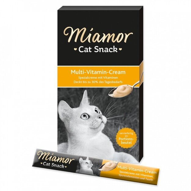 Miamor skanėstai katėms - kremas su vitaminais, 6*15 g, Miamor Multi-Vitamin Cream
