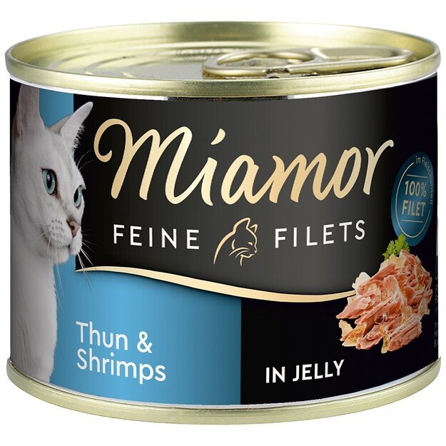 Miamor Super premium konservai katėms su tunu ir krevetėmis, 185 g