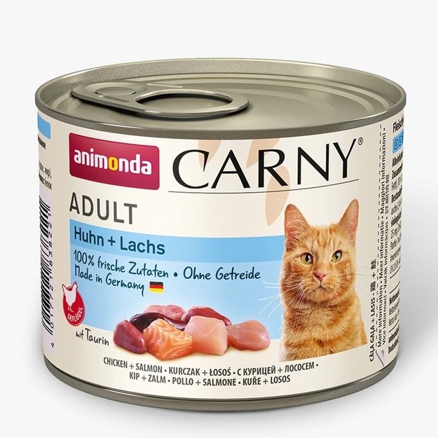 Animonda Carny Adult Chicken + Salmon – konservai katėms su vištiena ir lašiša, 200 g
