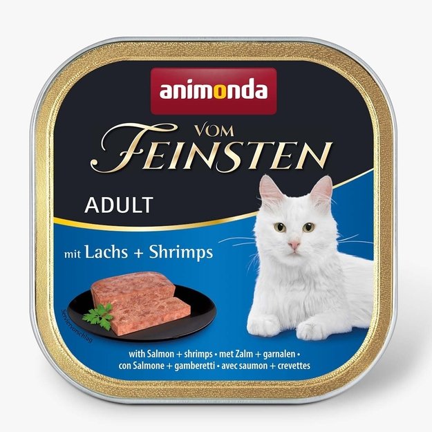 Animonda Vom Feinsten Adult with Salmon and Shrimp – konservai katėms su lašiša ir krevetėmis, 100 g