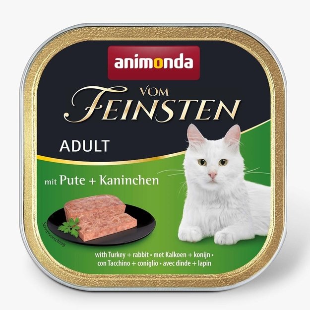 Animonda Vom Feinsten Adult with Turkey and Rabbit – konservai katėms su kalakutiena ir triušiena, 100 g