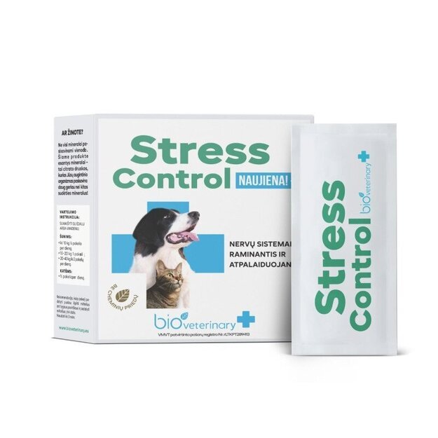 BIOVETERINARY STRESS CONTROL – stresą mažinantis pašaro papildas augintiniams, N28
