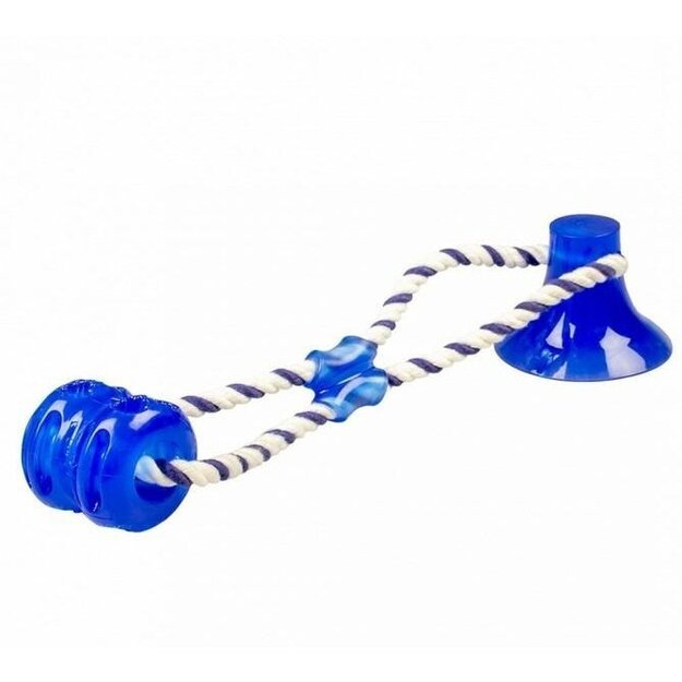 Prilimpantis kramtukas su virve, mėlynas, 40 cm
