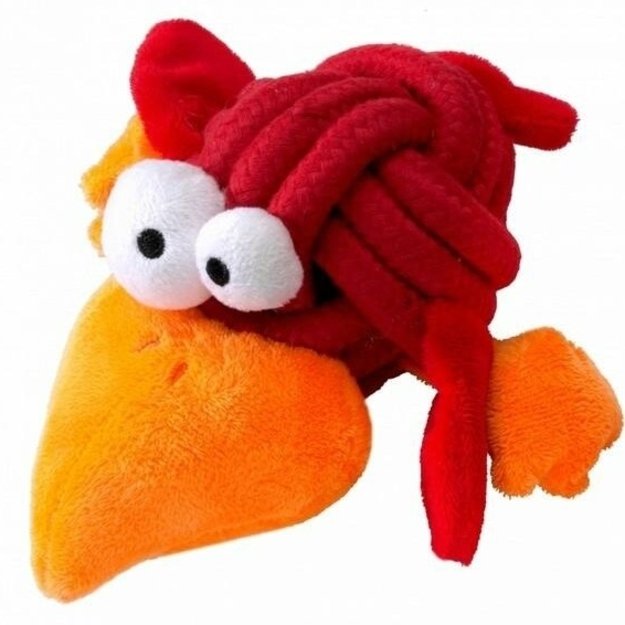 Žaislas šuniui - Coockoo Bobble - linksmas raudonas paukštis, 8.5 cm