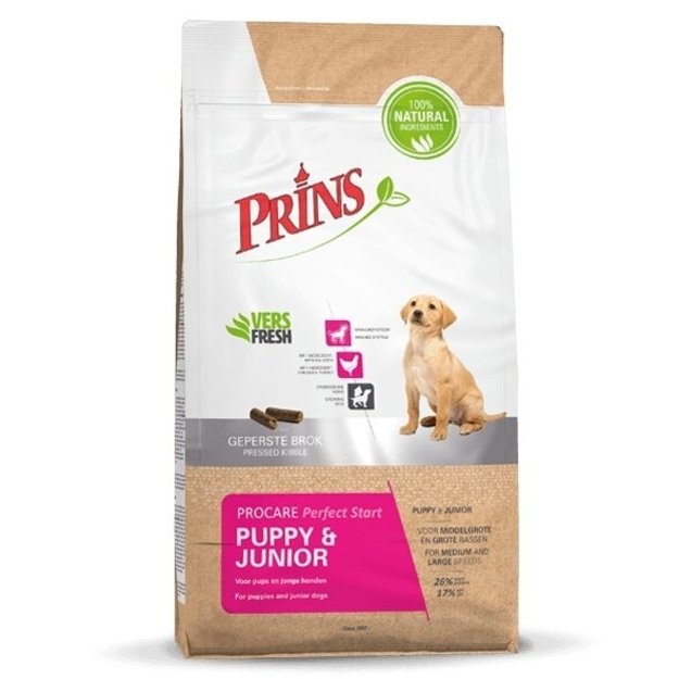 Prins ProCare Puppy & Junior Perfect Start, presuotas sausas pašaras jauniems šuniukams nuo 4 sav, su paukštiena, 3 kg