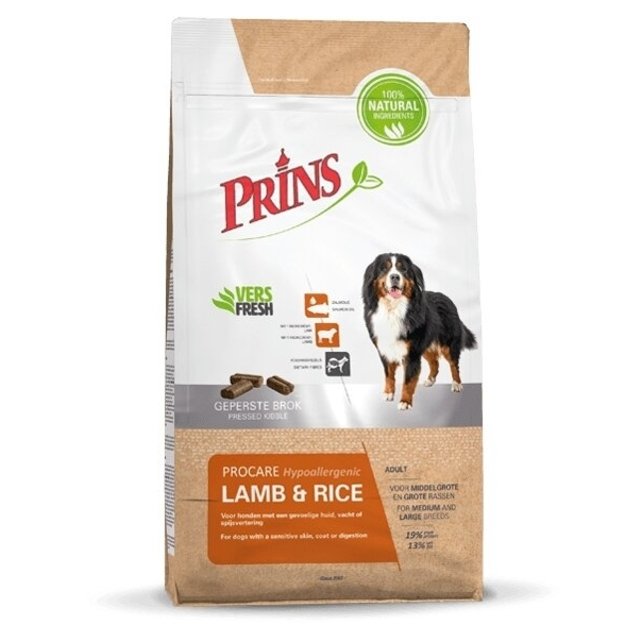 Prins ProCare Lamb Rice Hypoallergic sausas pašaras suaugusiems šunims turintiems jautrią odą ir kailį 3 kg