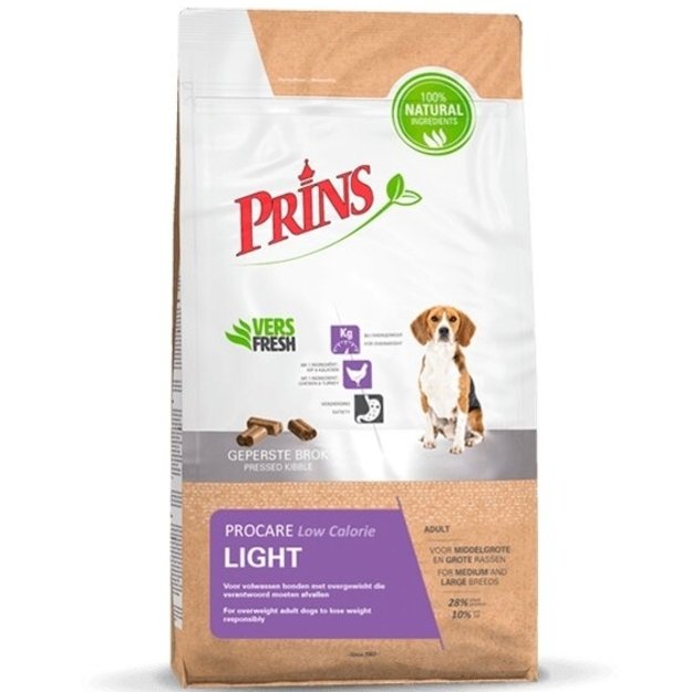 Prins ProCare Light Low Calorie sausas maistas nutukusiems šunims 7,5 kg