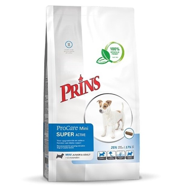 Prins ProCare Mini Super Active sausas maistas aktyviems suaugusiems mažų veislių šunims 3 kg