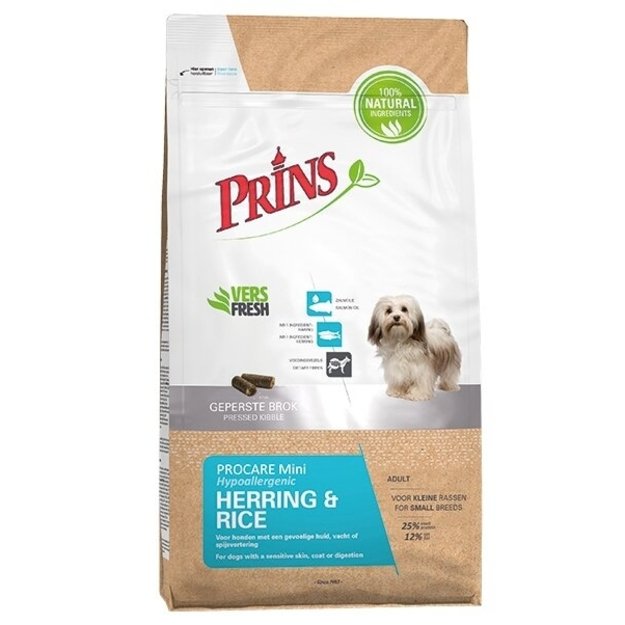 Prins ProCare Mini Herring and Rice Hypoalergenic sausas maistas alergiškiems suaugusiems šunims 7.5 kg