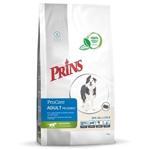 Prins ProCare Grainfree Adult Pro Energy begrūdis sausas maistas aktyviems suaugusiems šunims 3 kg