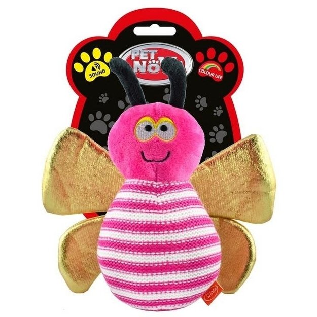 Žaislas šuniui - Pliušinė rožinė bitė