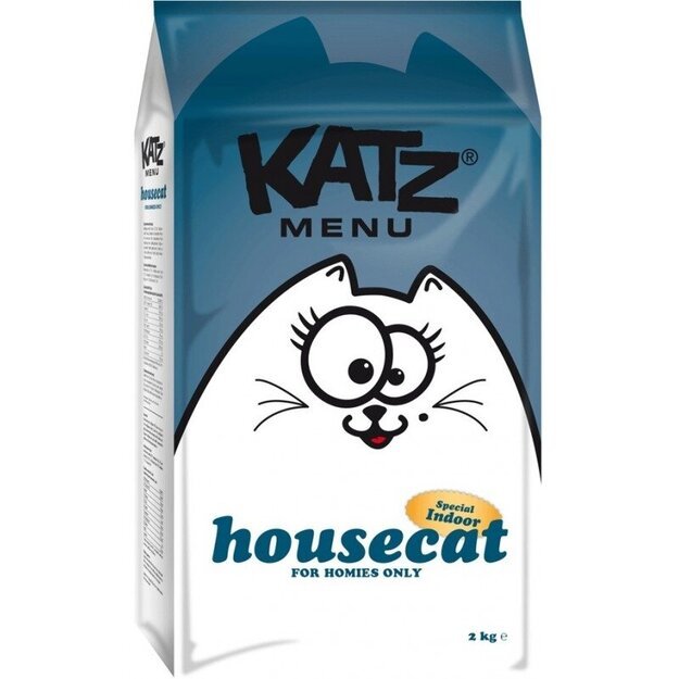 Sausas maistas kambarinėms katėms su paukštiena, 2 kg, Katz Menu Housecat