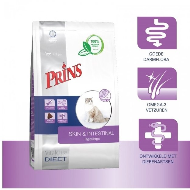 Prins Diet Skin & Intestinal Hypoallergic sausas maistas katėms 1,5 kg