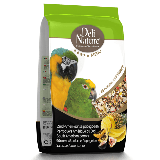 Deli Nature Menu Super Premium lesalas Pietų Amerikos papūgoms, 800 g