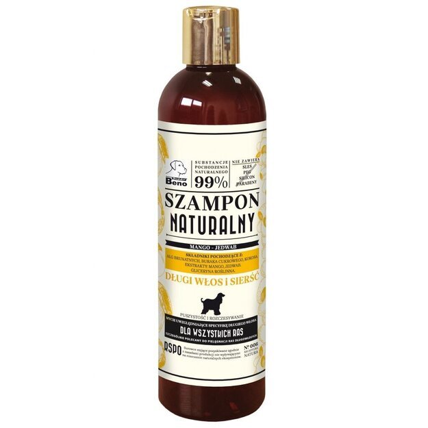 Natūralus šampūnas ilgaplaukiams šunims, Super Beno, 300 ml