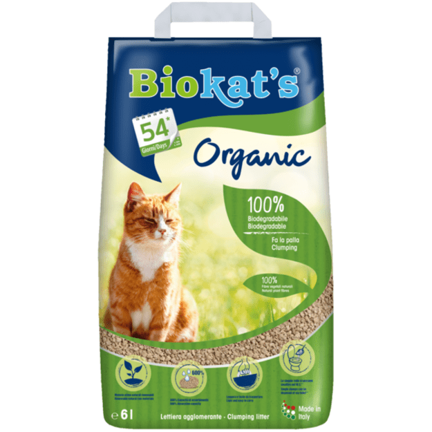 Kraikas katėms augalinis Biokat's Organic, 6 litrai