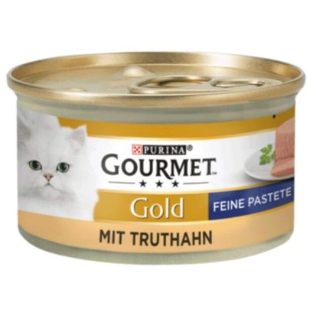 Paštetas katėms su kalakutiena Gourmet Gold, 85 g