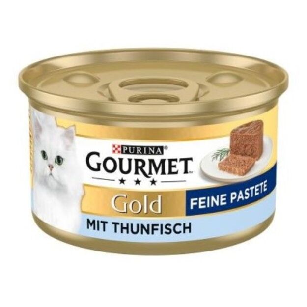 Paštetas katėms su tunu Gourmet Gold, 85 g