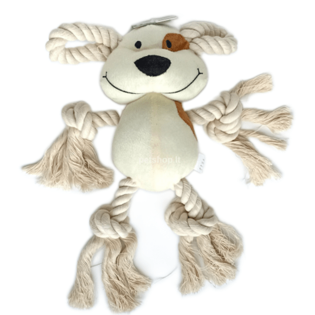 Žaislas šuniui - Šuniukas su virvėmis, 35 cm