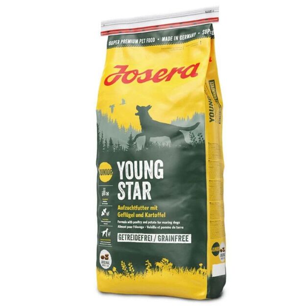 Josera Young Star 15 kg - begrūdis sausas maistas jauniems šunims
