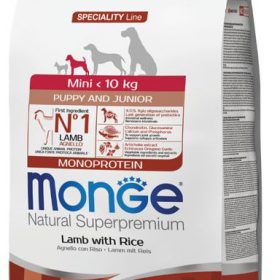 Monge mini puppy sausas pašaras (ėriena ir ryžiai) 2,5kg
