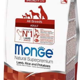 Monge adult sausas pašaras (ėriena, ryžiai, bulvės) 2,5kg