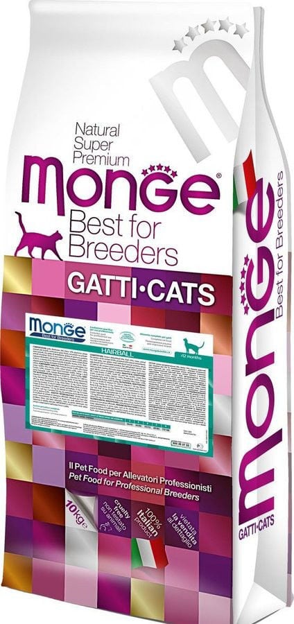 Monge Daily Line Hairball super premium pašaras suaugusioms katėms su vištiena 10kg