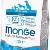 Monge Light adult sausas pašaras suaugusiems šunims su lašiša ir ryžiais 12kg