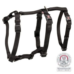 Trixie Panic petnešos su apsauga nuo nuo pabėgimo, M-L 50-75 cm-20 mm, juodos
