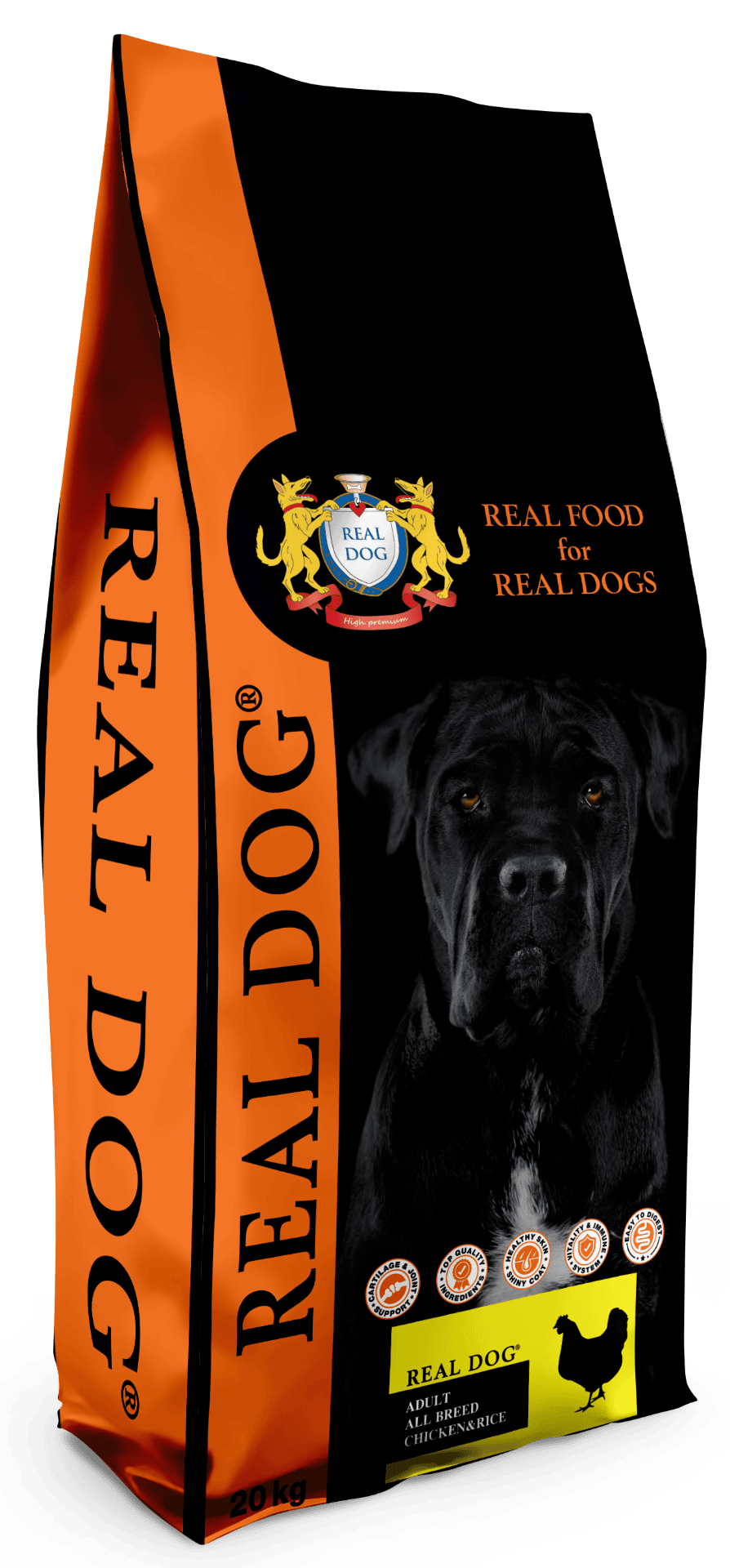 Real Dog Adult All Breeds su vištiena ir ryžiais 20kg