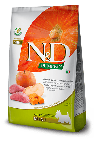 FARMINA N&D PUMPKIN - DOG Dry Wild Boar&Apple ADULT MINI 2,5 kg