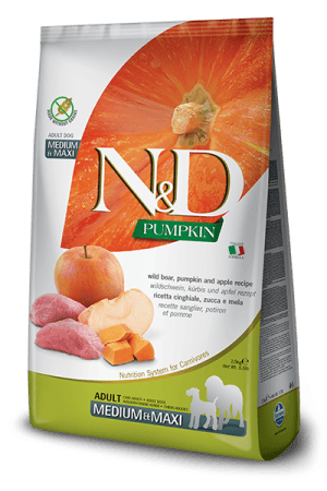FARMINA N&D PUMPKIN - DOG Dry Wild Boar&Apple ADULT MED&MAX 2,5 kg