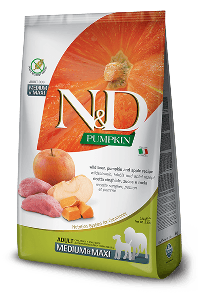 FARMINA N&D PUMPKIN - DOG Dry Wild Boar&Apple ADULT MED&MAX 2,5 kg