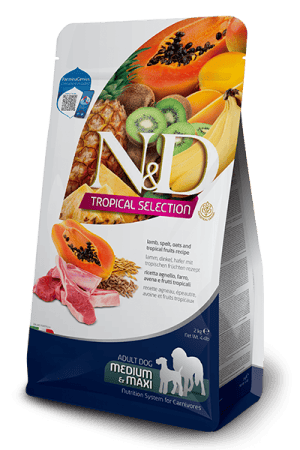 FARMINA N&D TROPICAL SELECTION - DOG Dry Lamb ADULT MED&MAX 2 kg