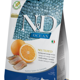 FARMINA N&D OCEAN - CAT Dry Herring&Orange NEUTERED ADULT 1,5 kg