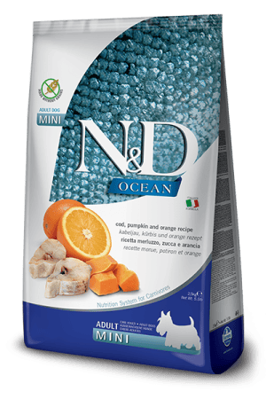 FARMINA N&D OCEAN - DOG Dry Cod Pumpkin&Orange ADULT MINI 2,5 kg